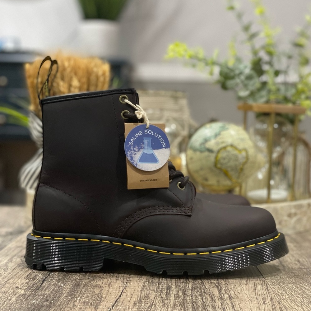 Dr. Martens 1460 Snowplow Cocoa Brown Leather Boots - Picture 7 of 16